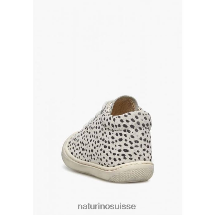 enfants cocon T88FLL128 Naturino chaussures premiers pas en suède imprimé poney noir de glace