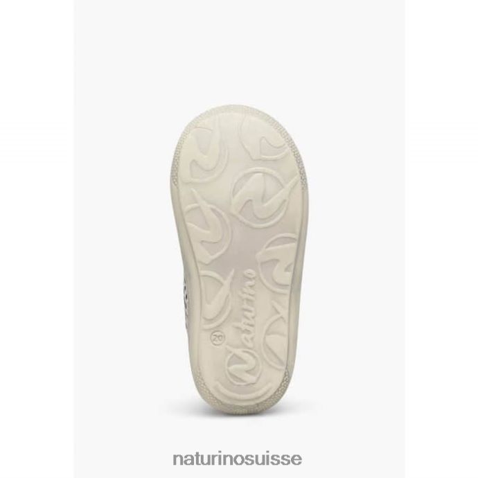 enfants cocon T88FLL128 Naturino chaussures premiers pas en suède imprimé poney noir de glace
