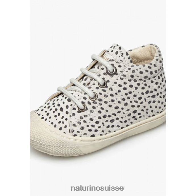enfants cocon T88FLL128 Naturino chaussures premiers pas en suède imprimé poney noir de glace