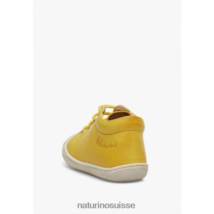 enfants cocon T88FLL130 Naturino chaussures premiers pas en cuir nappa jaune