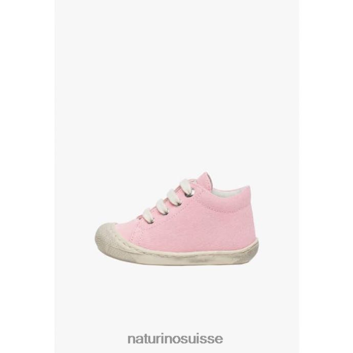 enfants cocon T88FLL131 Naturino chaussures premiers pas en toile rose