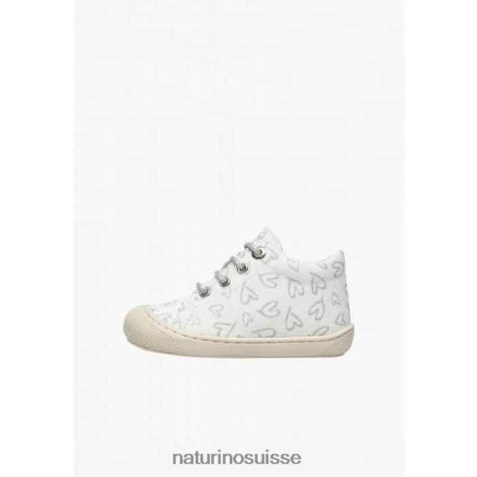 enfants cocon T88FLL146 Naturino chaussures premiers pas en toile blanc