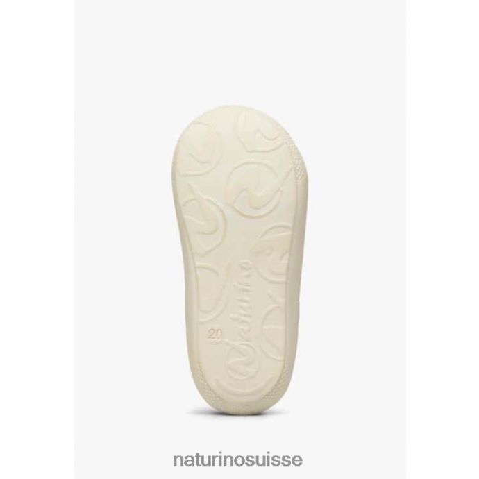 enfants cocon T88FLL150 Naturino chaussures premiers pas en cuir verni crème