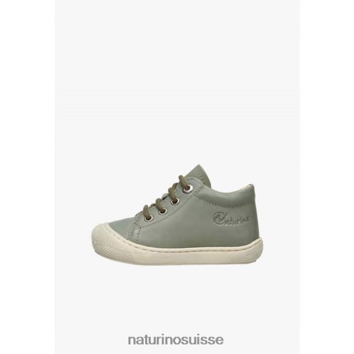 enfants cocon T88FLL155 Naturino chaussures premiers pas en cuir nappa vert