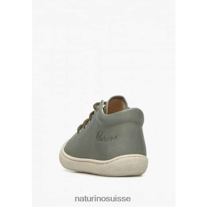 enfants cocon T88FLL155 Naturino chaussures premiers pas en cuir nappa vert