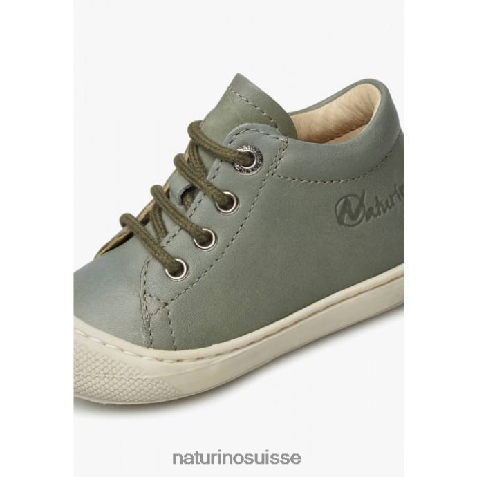 enfants cocon T88FLL155 Naturino chaussures premiers pas en cuir nappa vert