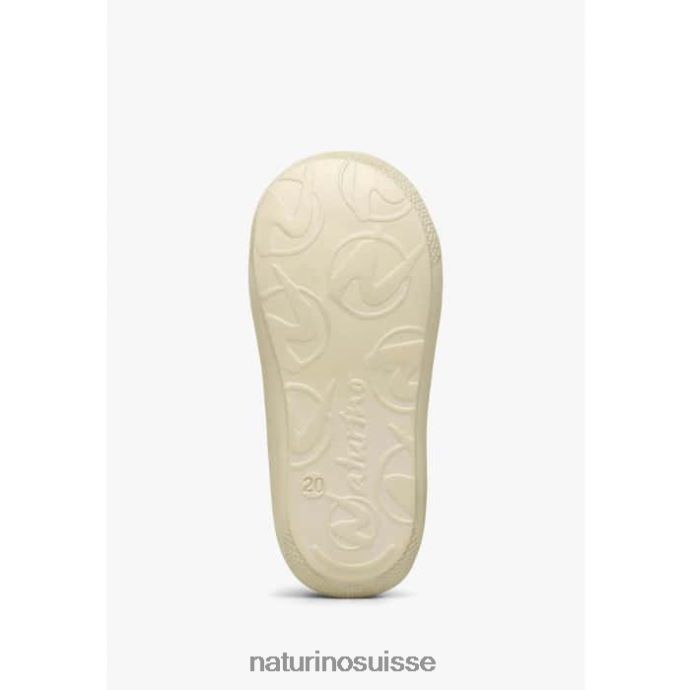 enfants cocon T88FLL165 Naturino chaussures premiers pas en cuir avec imprimé rose platine
