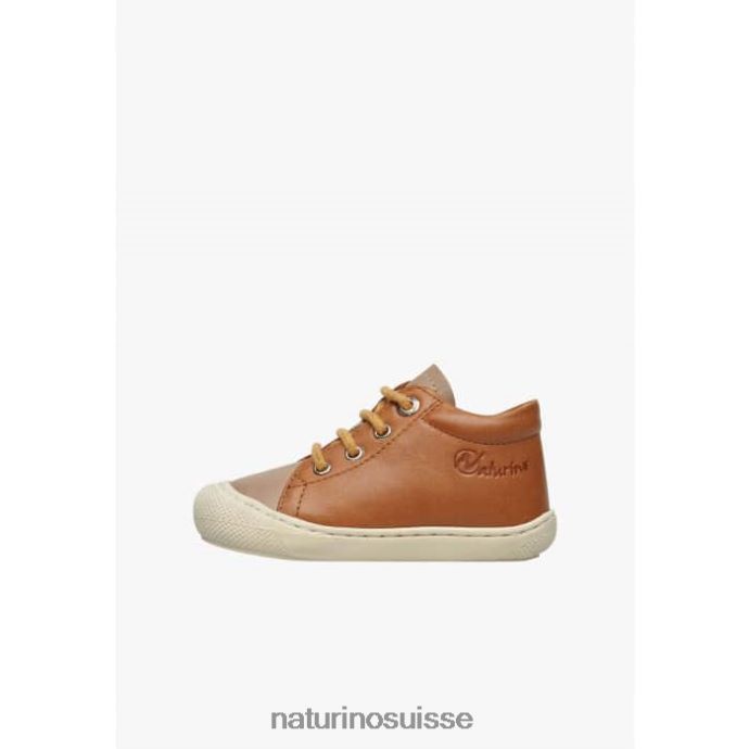 enfants cocon T88FLL171 Naturino chaussures premiers pas en cuir nappa brun