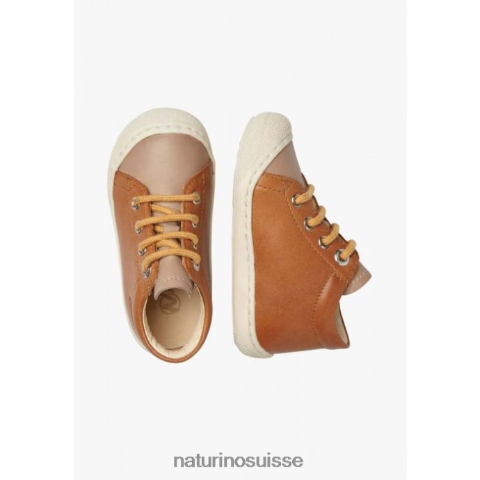 enfants cocon T88FLL171 Naturino chaussures premiers pas en cuir nappa brun