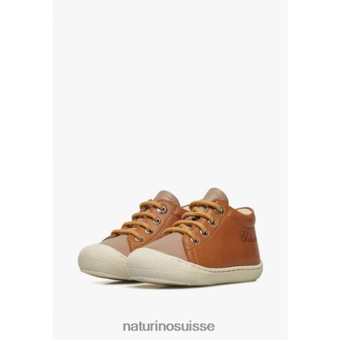 enfants cocon T88FLL171 Naturino chaussures premiers pas en cuir nappa brun