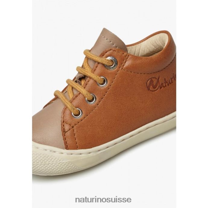 enfants cocon T88FLL171 Naturino chaussures premiers pas en cuir nappa brun