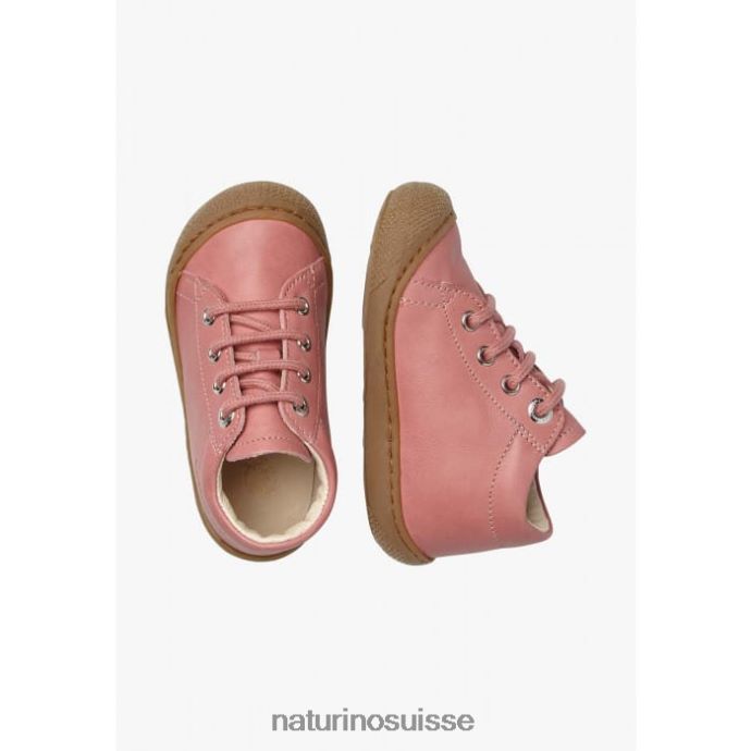 enfants cocon T88FLL174 Naturino chaussures pour tout-petits en cuir napa rose pétant