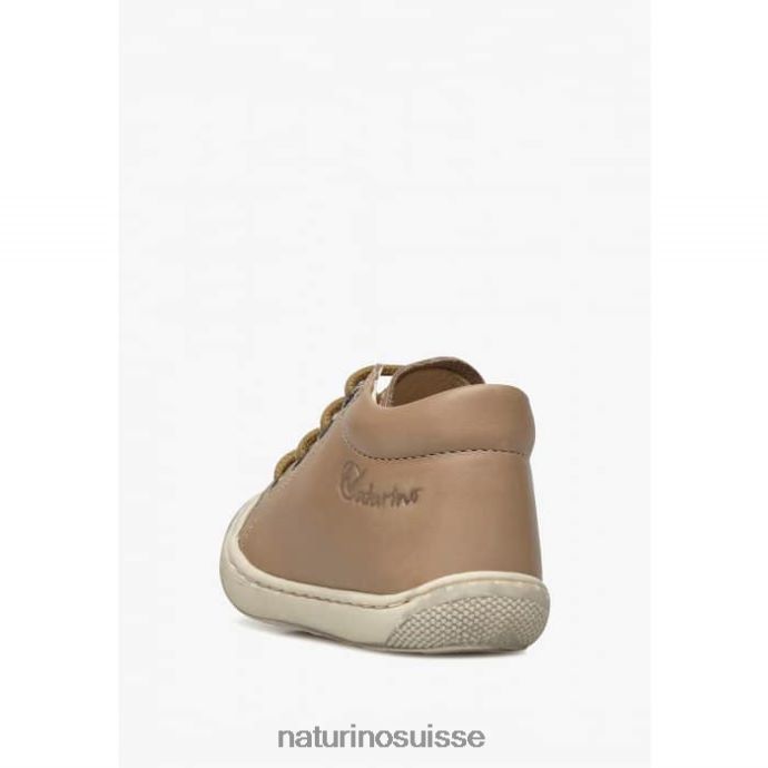 enfants cocon T88FLL176 Naturino chaussures premiers pas en cuir nappa gris tourterelle
