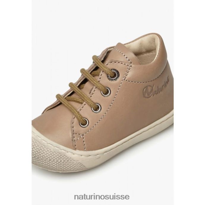 enfants cocon T88FLL176 Naturino chaussures premiers pas en cuir nappa gris tourterelle