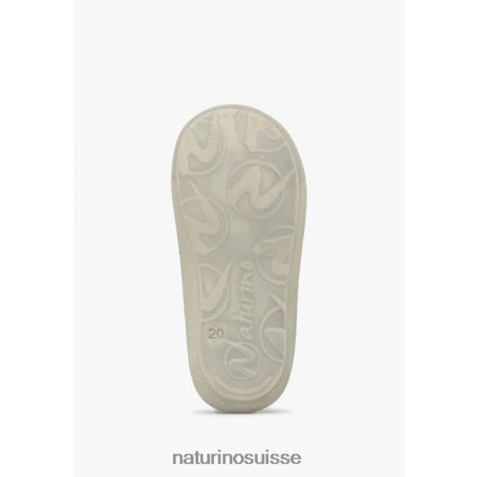 enfants cocon T88FLL191 Naturino bottines premiers pas en cuir métallisé rose poudré