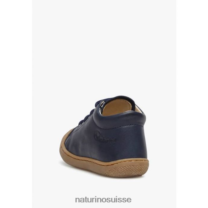 enfants cocon T88FLL196 Naturino chaussures pour tout-petits en cuir napa bleu