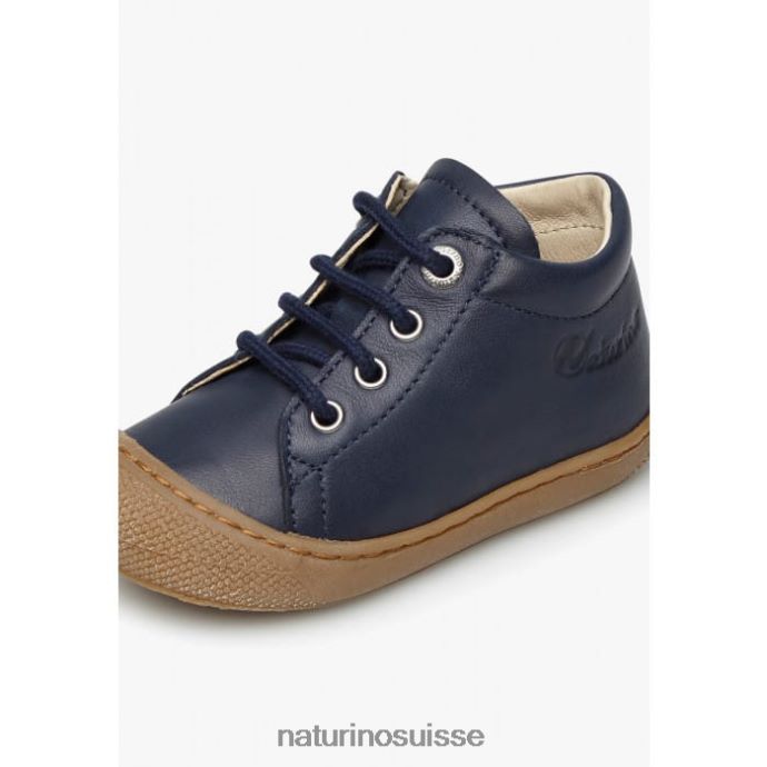 enfants cocon T88FLL196 Naturino chaussures pour tout-petits en cuir napa bleu