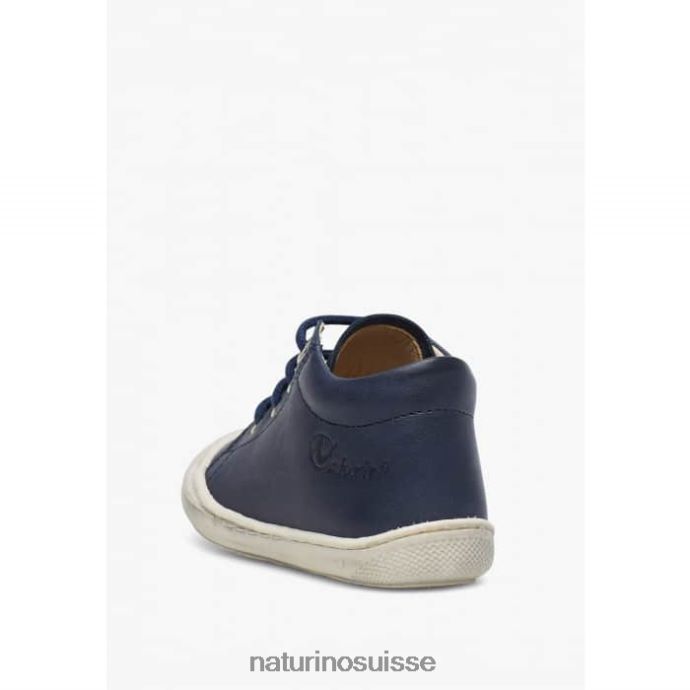 enfants cocon T88FLL199 Naturino chaussures premiers pas en cuir nappa bleu