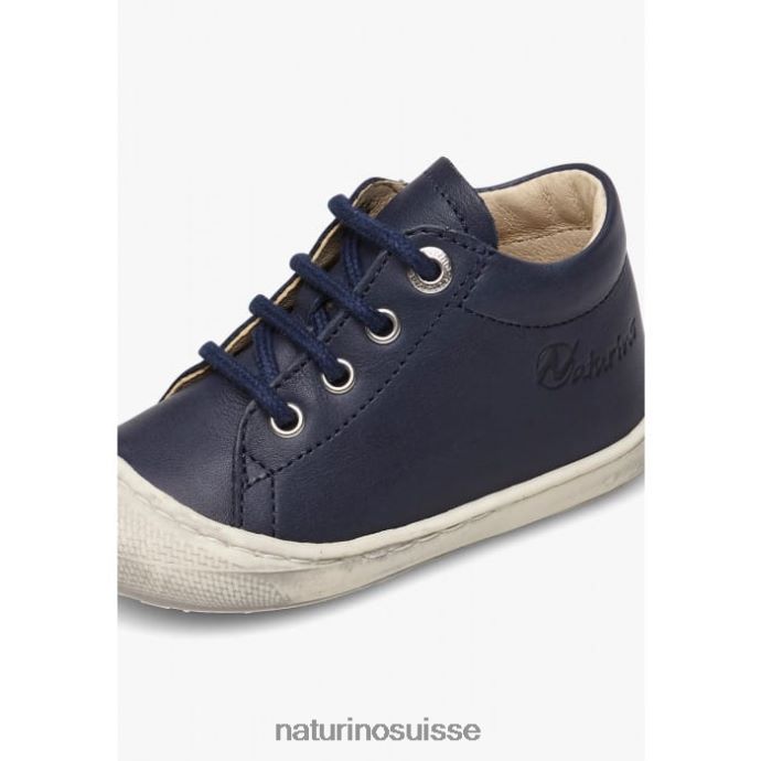 enfants cocon T88FLL199 Naturino chaussures premiers pas en cuir nappa bleu