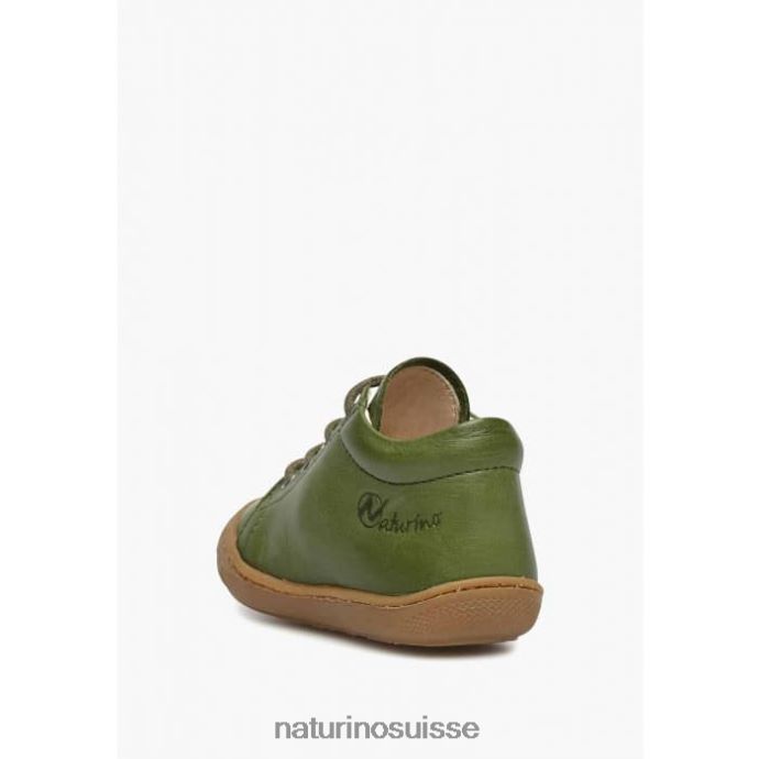 enfants cocon T88FLL201 Naturino chaussures pour tout-petits en cuir napa vert