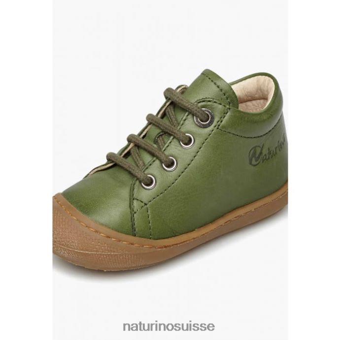 enfants cocon T88FLL201 Naturino chaussures pour tout-petits en cuir napa vert