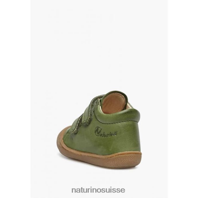 enfants cocon T88FLL202 Naturino chaussures premiers pas en cuir nappa vert