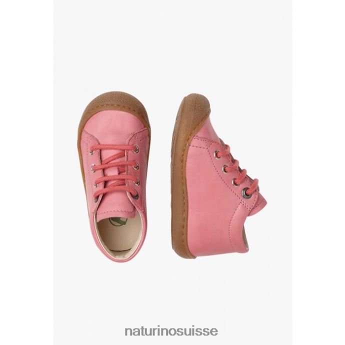 enfants cocon T88FLL203 Naturino chaussures pour tout-petits en cuir napa corail