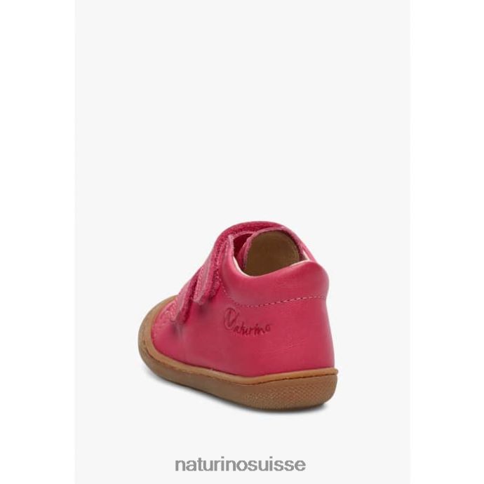 enfants cocon T88FLL205 Naturino chaussures premiers pas en cuir nappa fuchsia