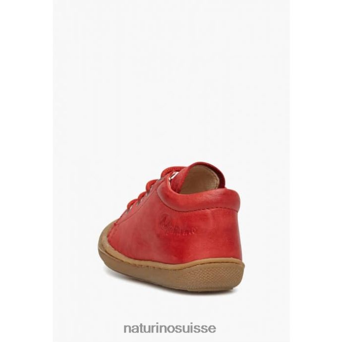 enfants cocon T88FLL219 Naturino chaussures pour tout-petits en cuir napa rouge