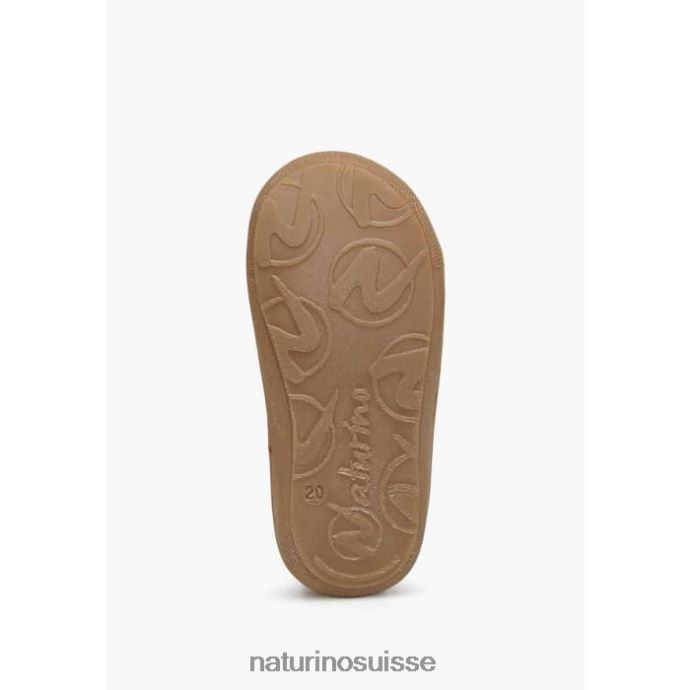 enfants cocon T88FLL219 Naturino chaussures pour tout-petits en cuir napa rouge