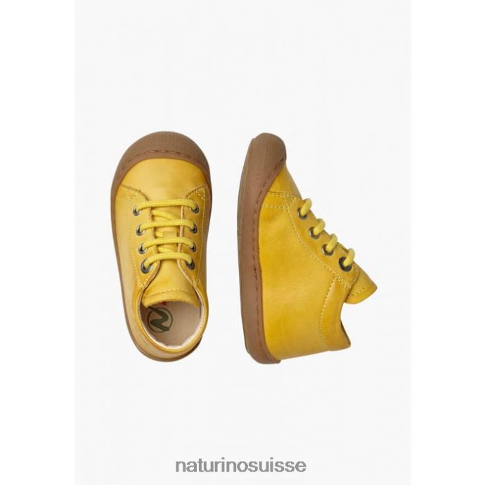 enfants cocon T88FLL220 Naturino chaussures pour tout-petits en cuir napa jaune