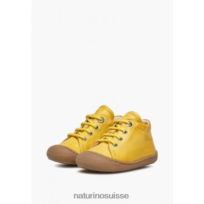 enfants cocon T88FLL220 Naturino chaussures pour tout-petits en cuir napa jaune