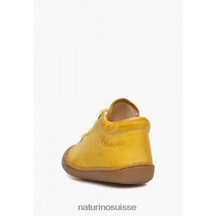 enfants cocon T88FLL220 Naturino chaussures pour tout-petits en cuir napa jaune