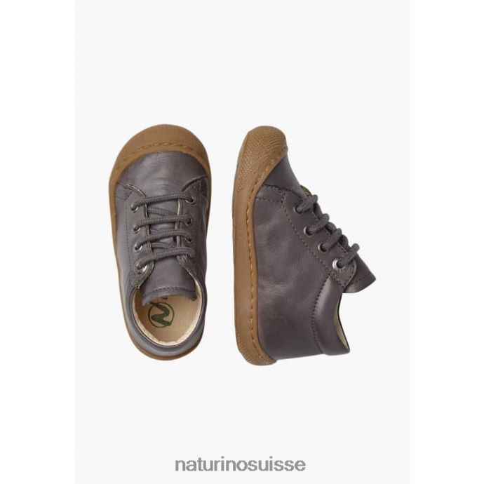 enfants cocon T88FLL222 Naturino chaussures pour tout-petits en cuir napa gris