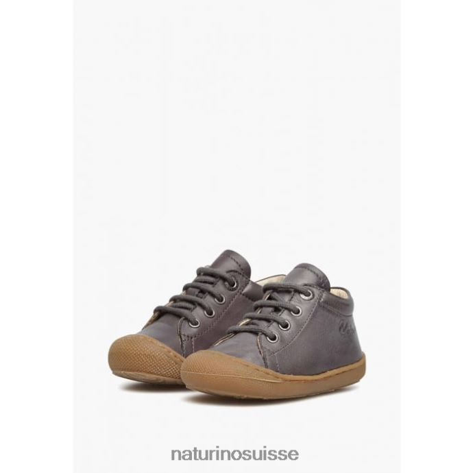 enfants cocon T88FLL222 Naturino chaussures pour tout-petits en cuir napa gris
