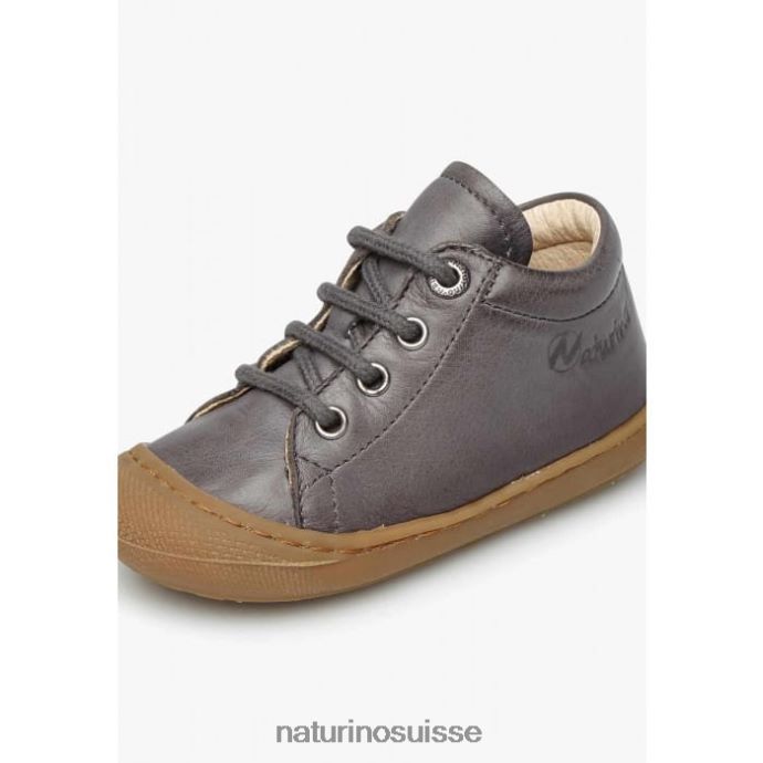 enfants cocon T88FLL222 Naturino chaussures pour tout-petits en cuir napa gris