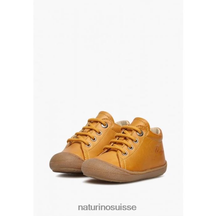 enfants cocon T88FLL224 Naturino chaussures pour tout-petits en cuir napa citrouille