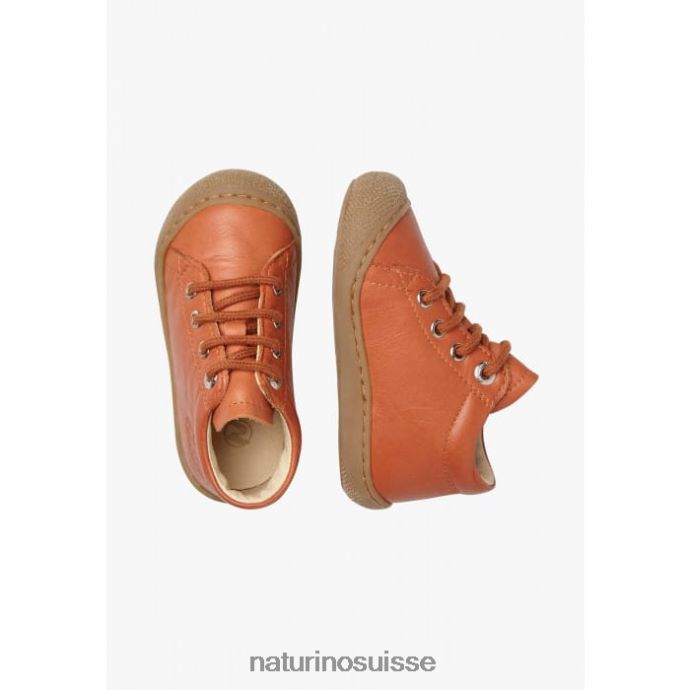 enfants cocon T88FLL66 Naturino chaussures pour tout-petits en cuir napa rouge foncé