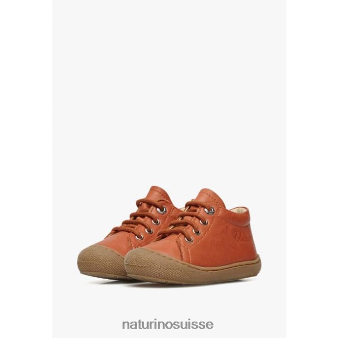 enfants cocon T88FLL66 Naturino chaussures pour tout-petits en cuir napa rouge foncé
