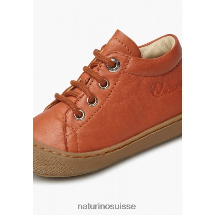 enfants cocon T88FLL66 Naturino chaussures pour tout-petits en cuir napa rouge foncé