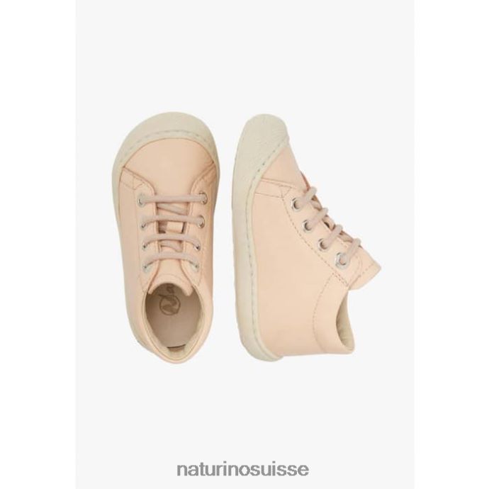 enfants cocon T88FLL78 Naturino chaussures premiers pas en cuir verni rose