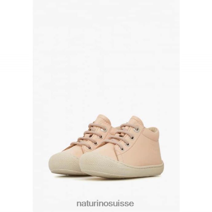 enfants cocon T88FLL78 Naturino chaussures premiers pas en cuir verni rose