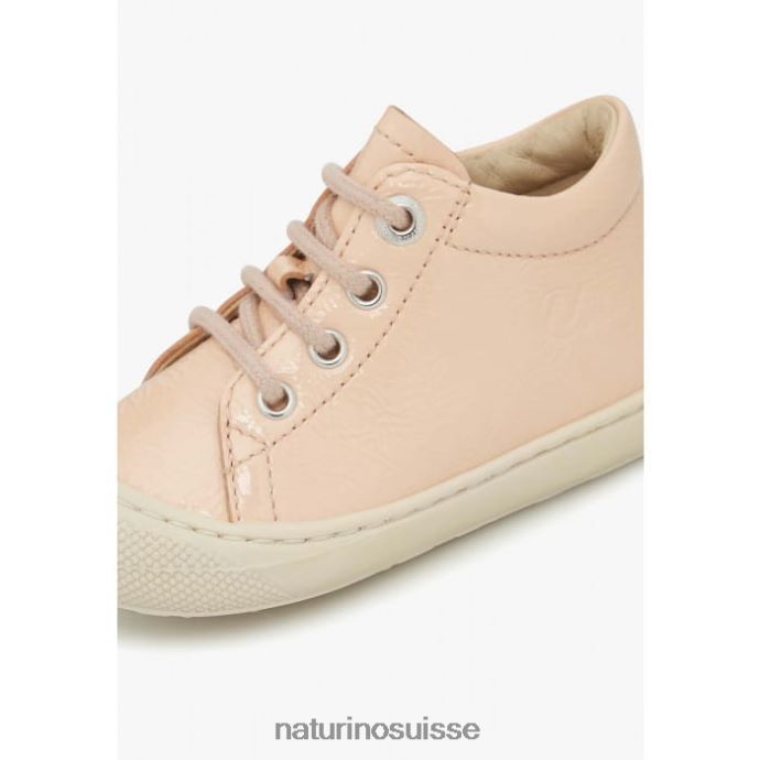 enfants cocon T88FLL78 Naturino chaussures premiers pas en cuir verni rose