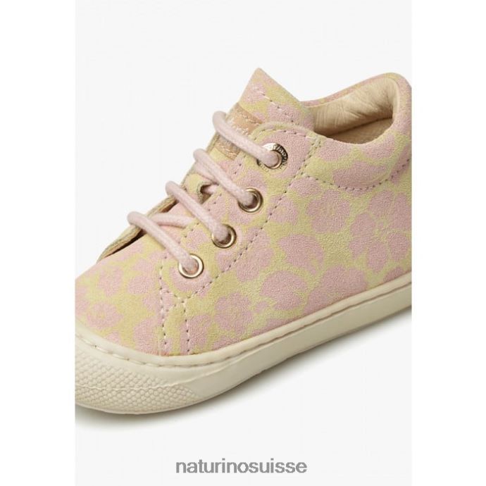 enfants cocon T88FLL79 Naturino chaussures premiers pas en suède rose poudré-doré