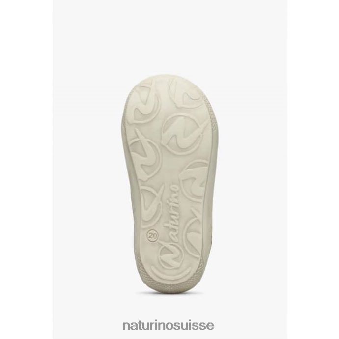 enfants cocon T88FLL91 Naturino chaussures premiers pas en suède imprimé poney beige-noir