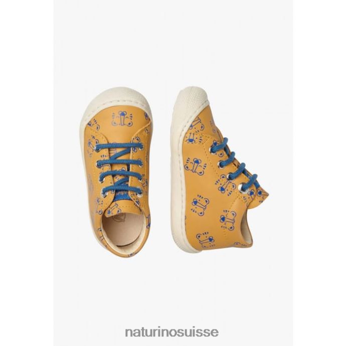 enfants cocon T88FLL99 Naturino chaussures pour tout-petits en cuir avec imprimé tigre citrouille