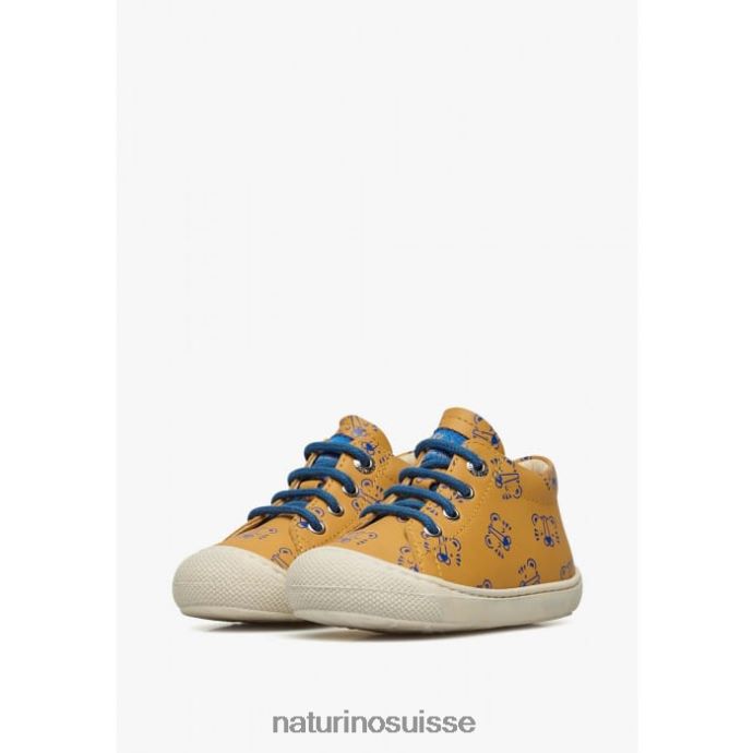 enfants cocon T88FLL99 Naturino chaussures pour tout-petits en cuir avec imprimé tigre citrouille