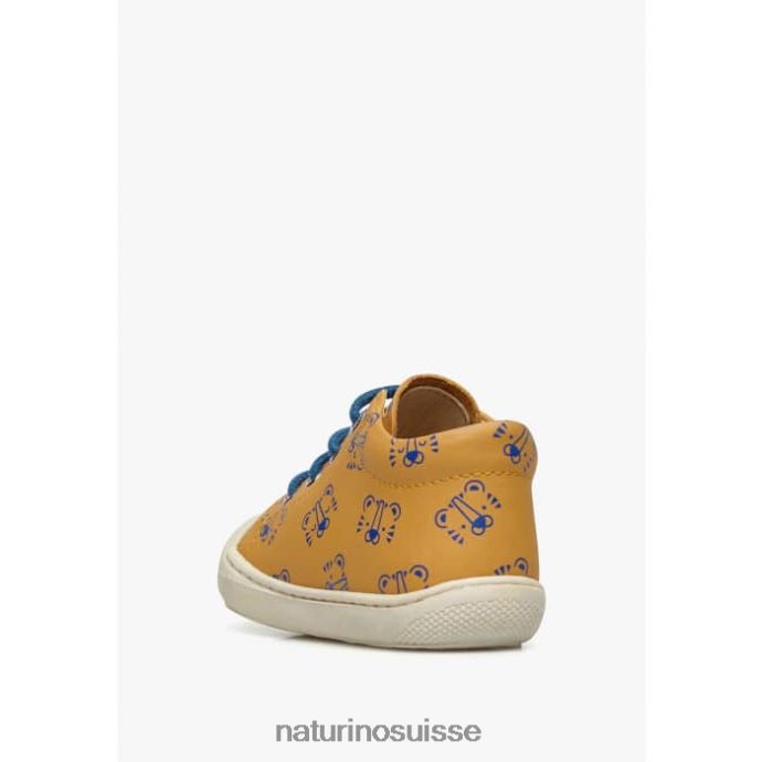 enfants cocon T88FLL99 Naturino chaussures pour tout-petits en cuir avec imprimé tigre citrouille