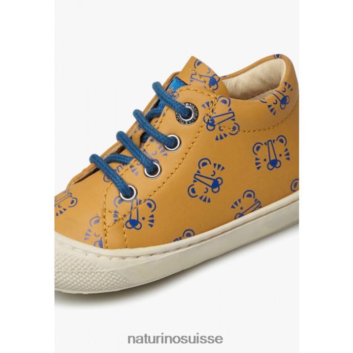 enfants cocon T88FLL99 Naturino chaussures pour tout-petits en cuir avec imprimé tigre citrouille