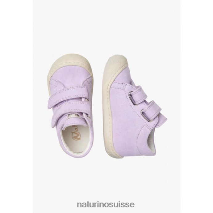 enfants cocon vl T88FLL106 Naturino chaussures premiers pas en toile lilas